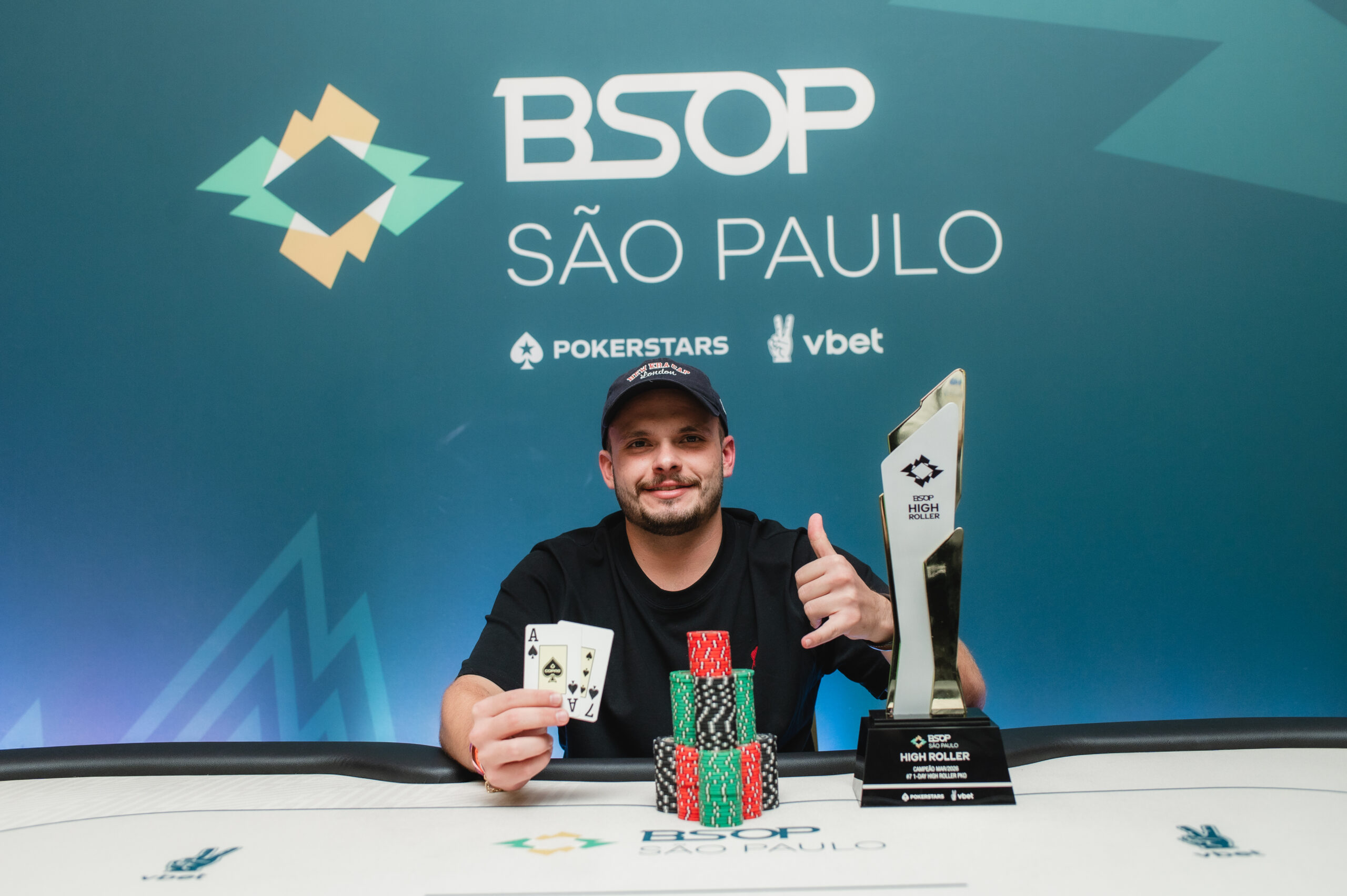 De um blind ao título: André Silveira vence Caio Hey no heads-up e fatura 1-Day High Roller PKO