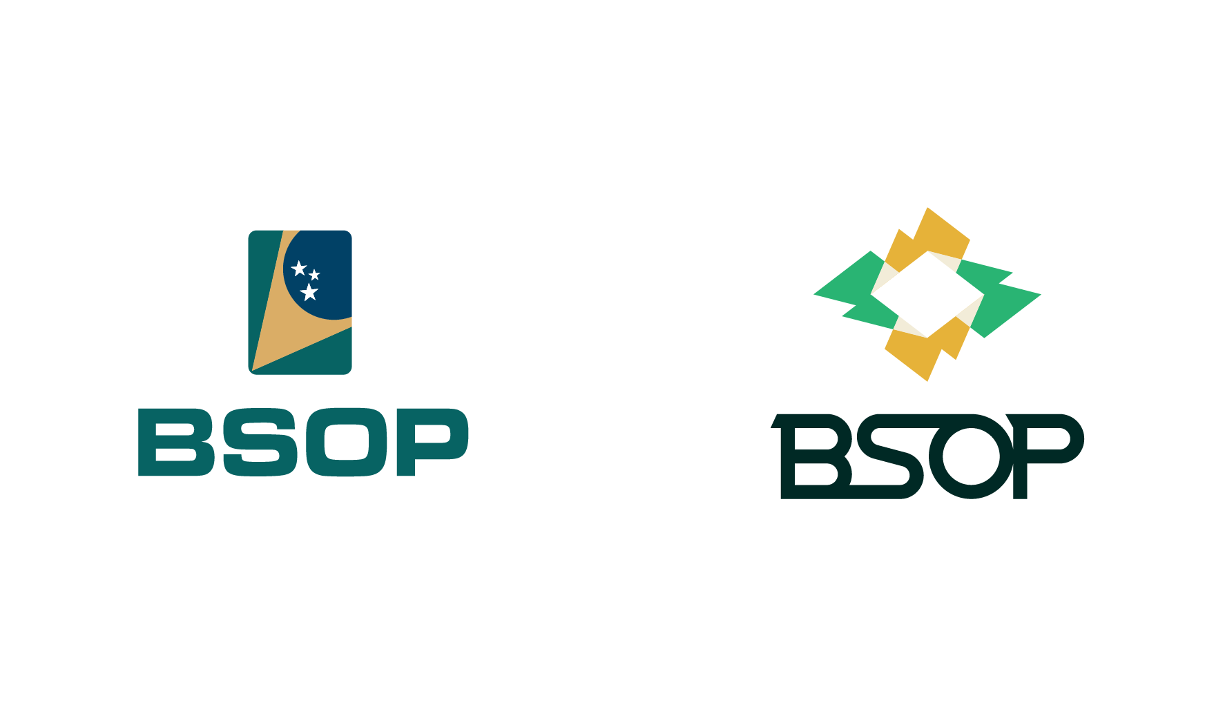 Logo antigo e logo novo do BSOP
