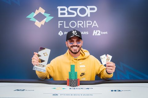 Alexandre Arantes vence 4K 1-Day PKO e acirra disputa no ranking; confira os campeões do Dia 1 do BSOP Floripa