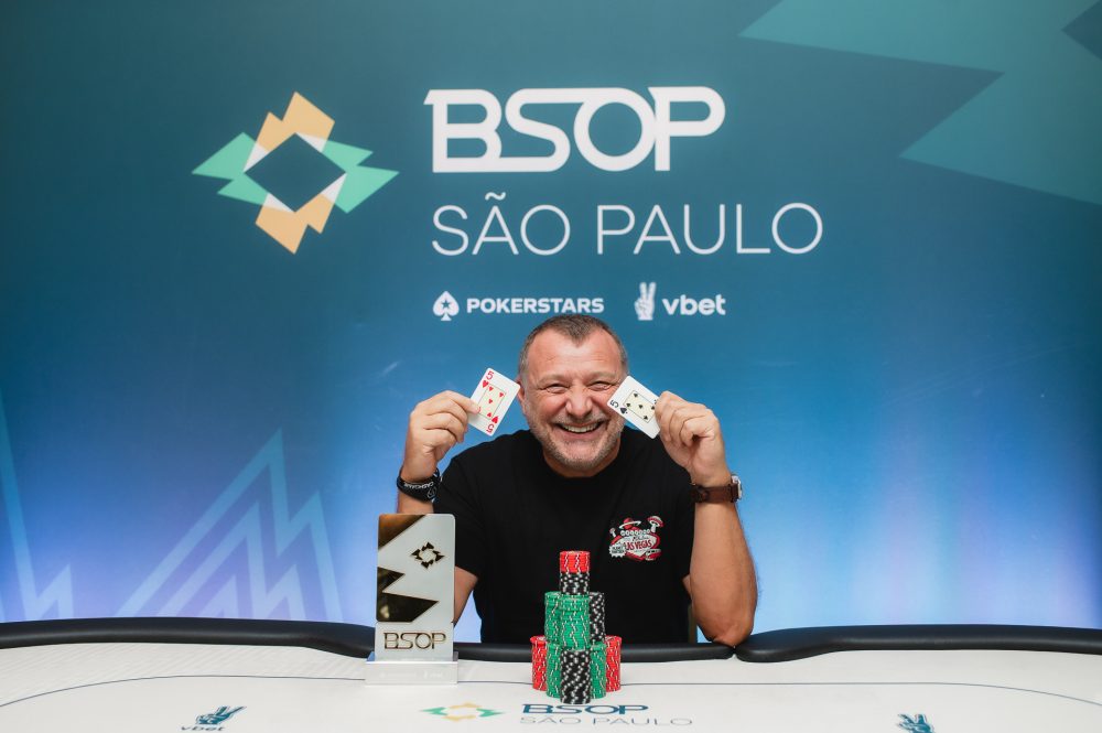 Angelo Mancini superou uma reta final recheada de especialistas e conquistou o título no BSOP São Paulo