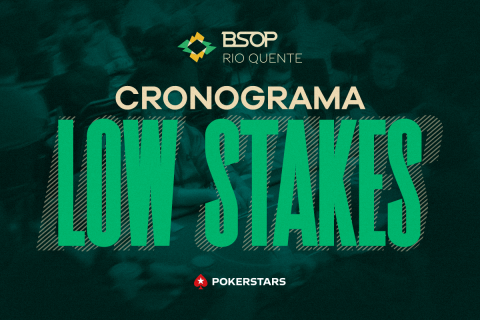 Cronograma low stakes do BSOP Rio Quente oferece diversas opções