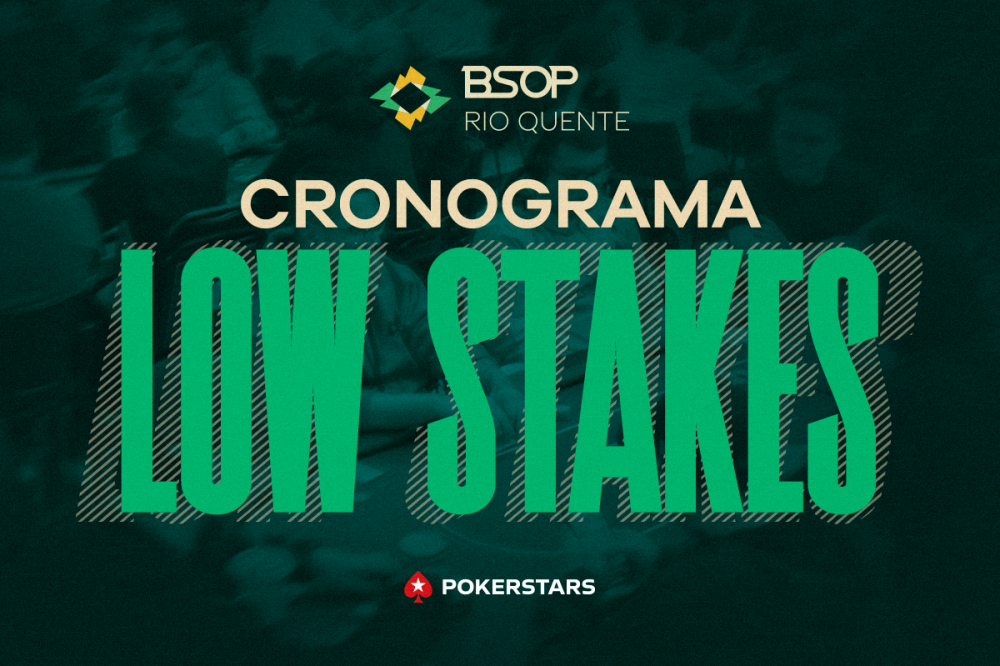 Cronograma low stakes do BSOP Rio Quente oferece diversas opções