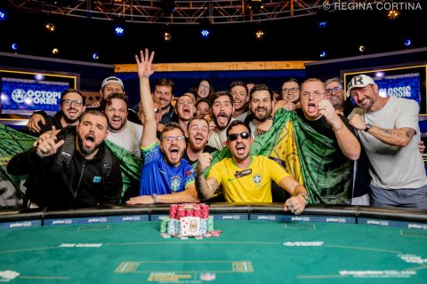 Kelvin Kerber e Peter Patrício trouxeram mais braceletes para o Brasil (Foto: Regina Cortina / PokerNews)