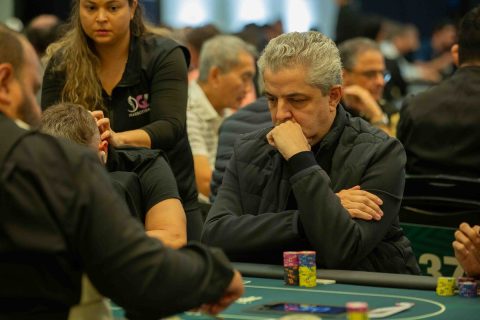 Ricardo Fasanaro, chip leader do Dia 1 do Seniors