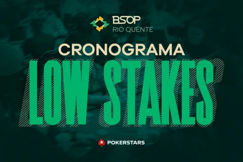 Cronograma low stakes do BSOP Rio Quente oferece diversas opções